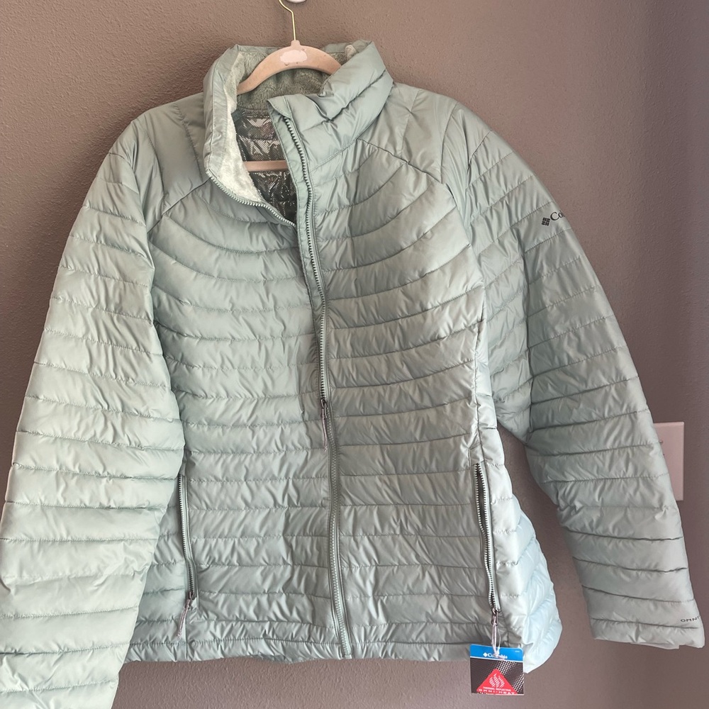Columbia Women's Light Mint Puffer Coat NWT
